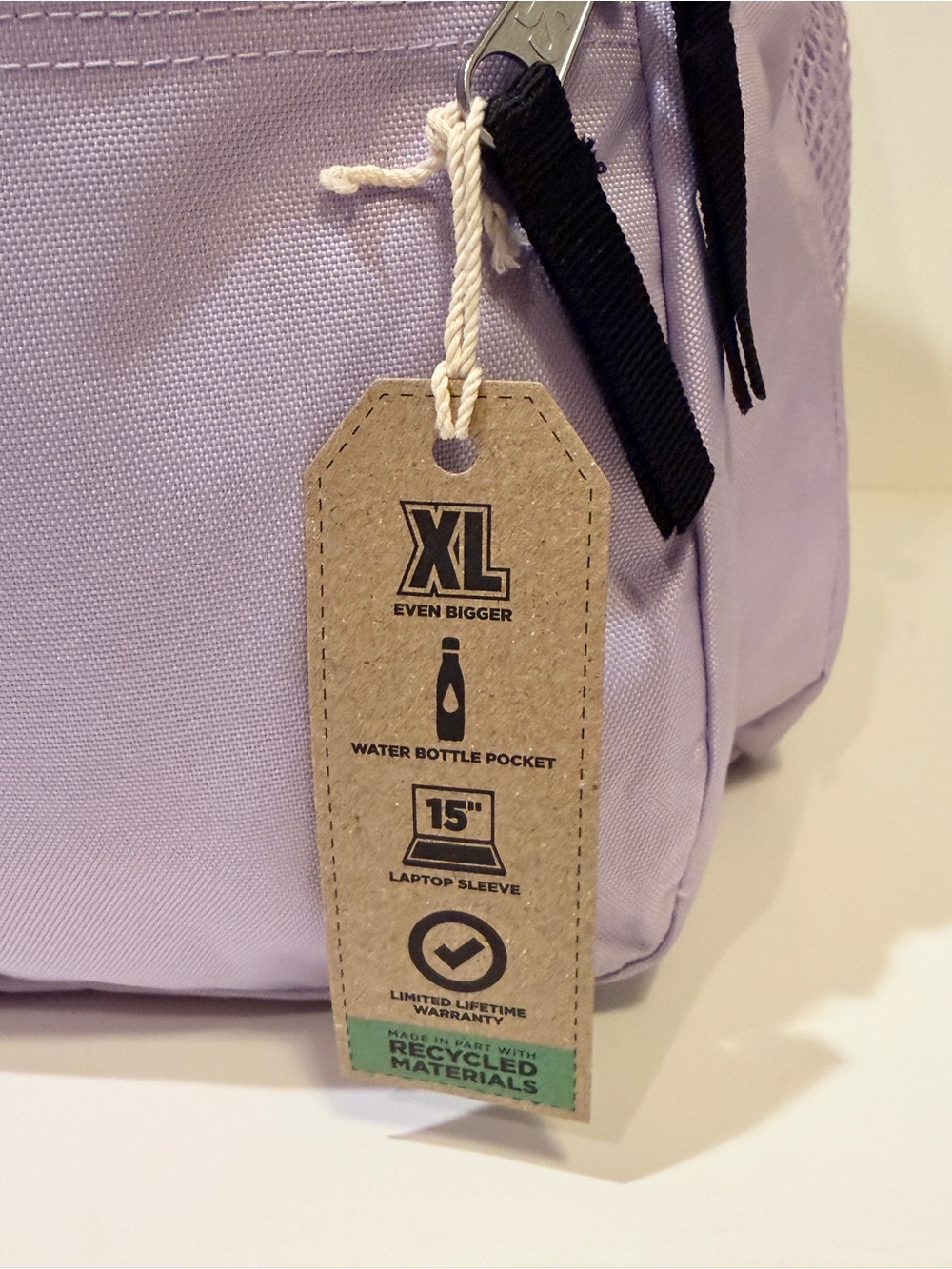 Jansport Lavender Backpack with Black Accents - Picture 11 of 16